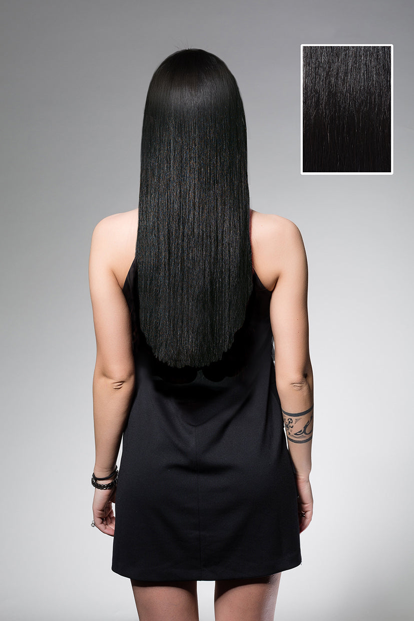 Jet Black 1 Full Head Set 45cm Tape Extension